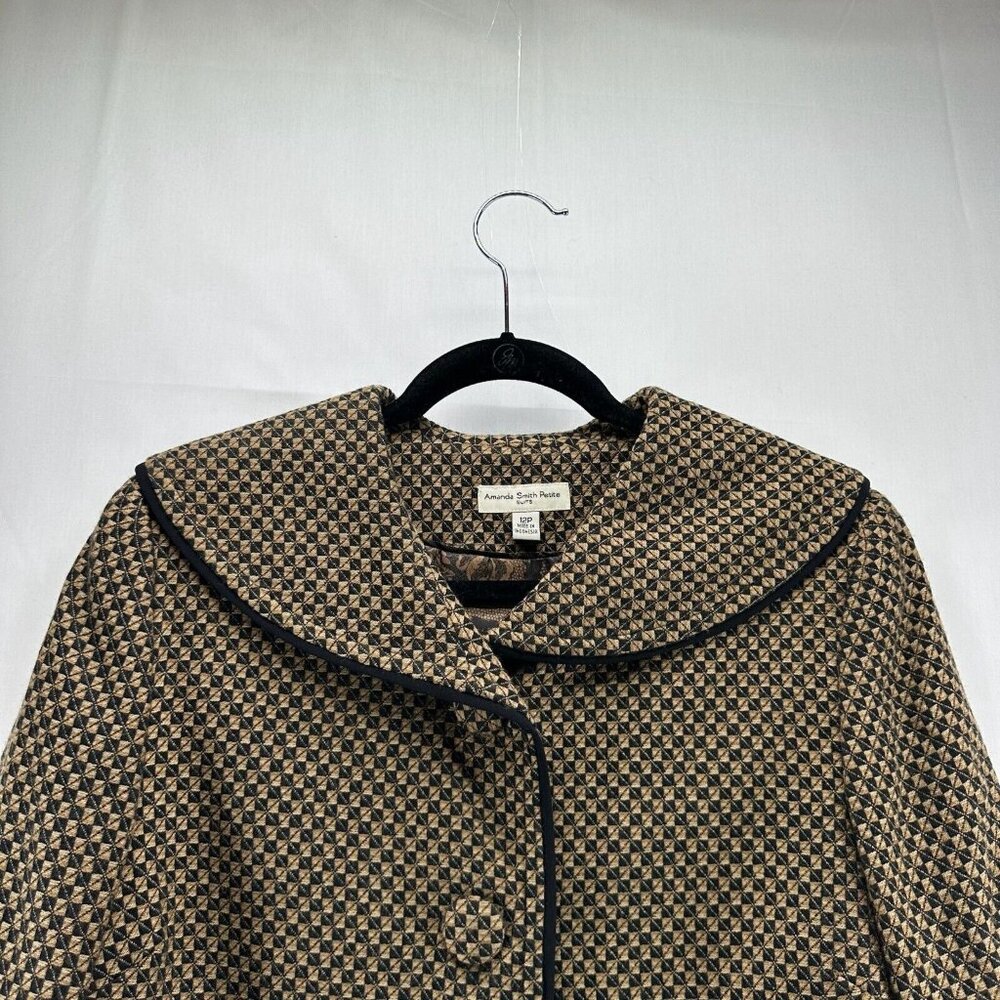 Amanda Smith Brown and Black Patterned Blazer - image 4